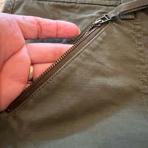 Eddie Bauer lined  Olive Chinos with Red Plaid flannel lining - Picture 7 of 15